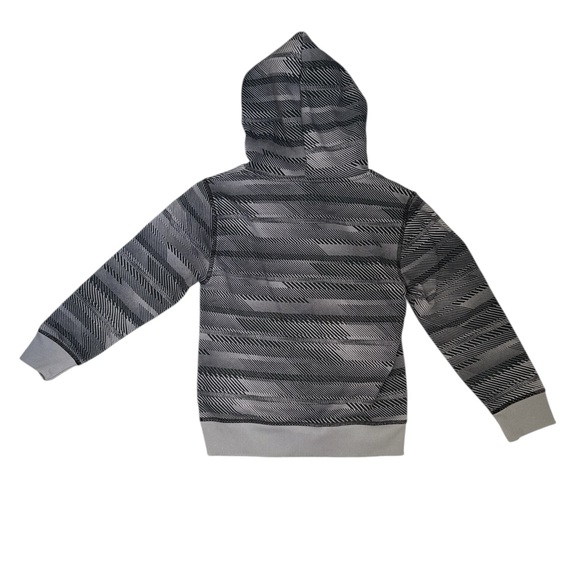 Under Armour Boys Hoodie Gray Black Logo Size 7 - Picture 3 of 12